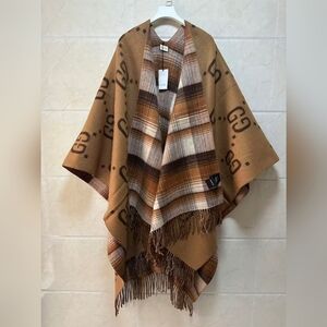 Gucci Reversible GG Wool Cape